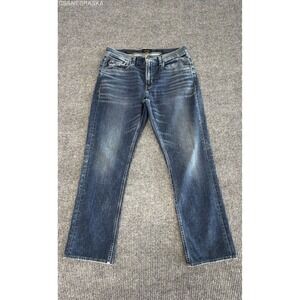 Outpost Makers Men's Original Straight Blue Stretch Whiskered Jeans Sz 34x32
